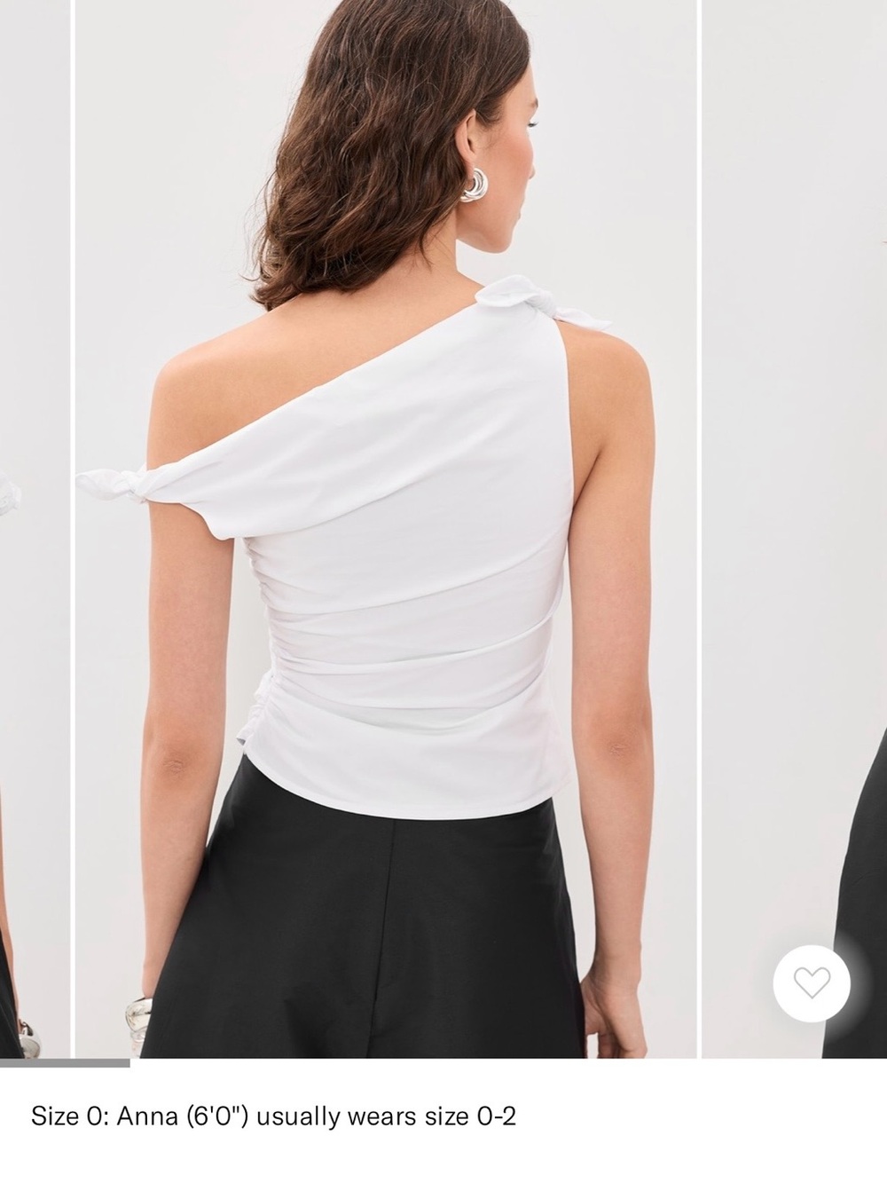 NWT STAUD Women’s Bellaria White Knotted Shoulder Cotton Top Sz 00 - Picture 2 of 10
